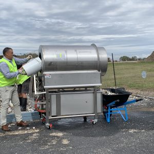 AUGUST 12, 2020: Shell Washer Welcomed To Power Clean Oyster Shells In Pumicestone