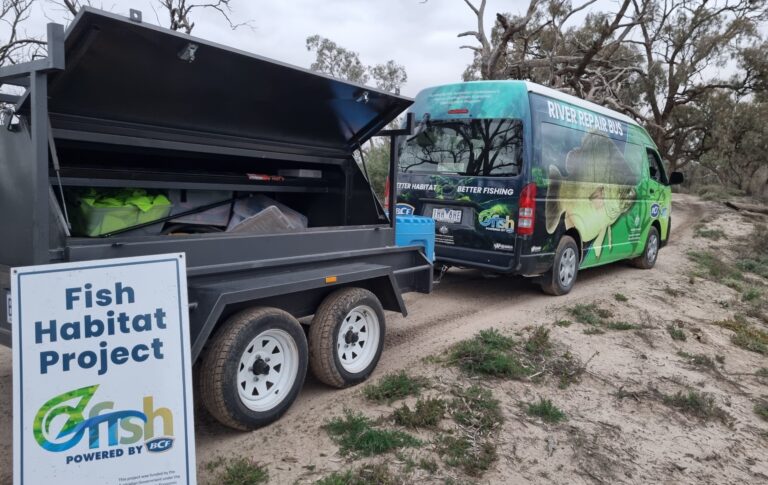 OzFish unveils fulltime habitat restoration bus for the Murray