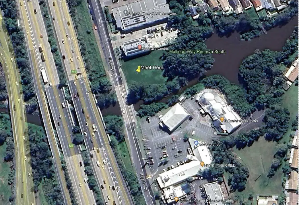 A screenshot of Google Map of Mulligan Way Reserve, Siganto Drive